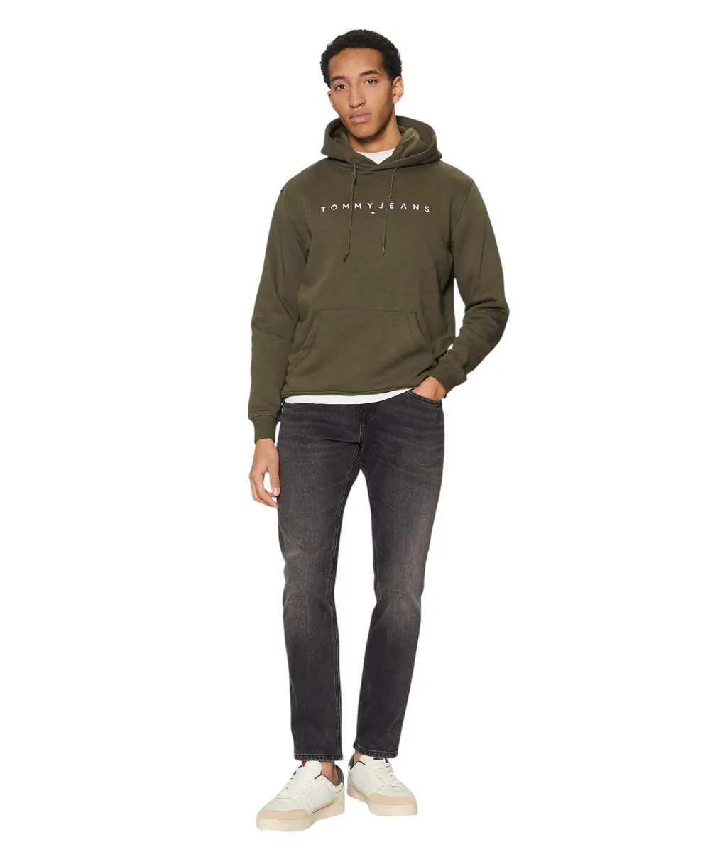 Tommy Hilfiger - Ανδρικό Φούτερ με Κουκούλα και Τσέπες DM0DM20746-M12 Χακί