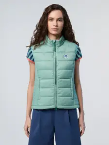 North Sails - Γυναικείο Αμάνικο Μπουφάν Naomi Vest 000001-000-0418 Πράσινο Ανοιχτό
