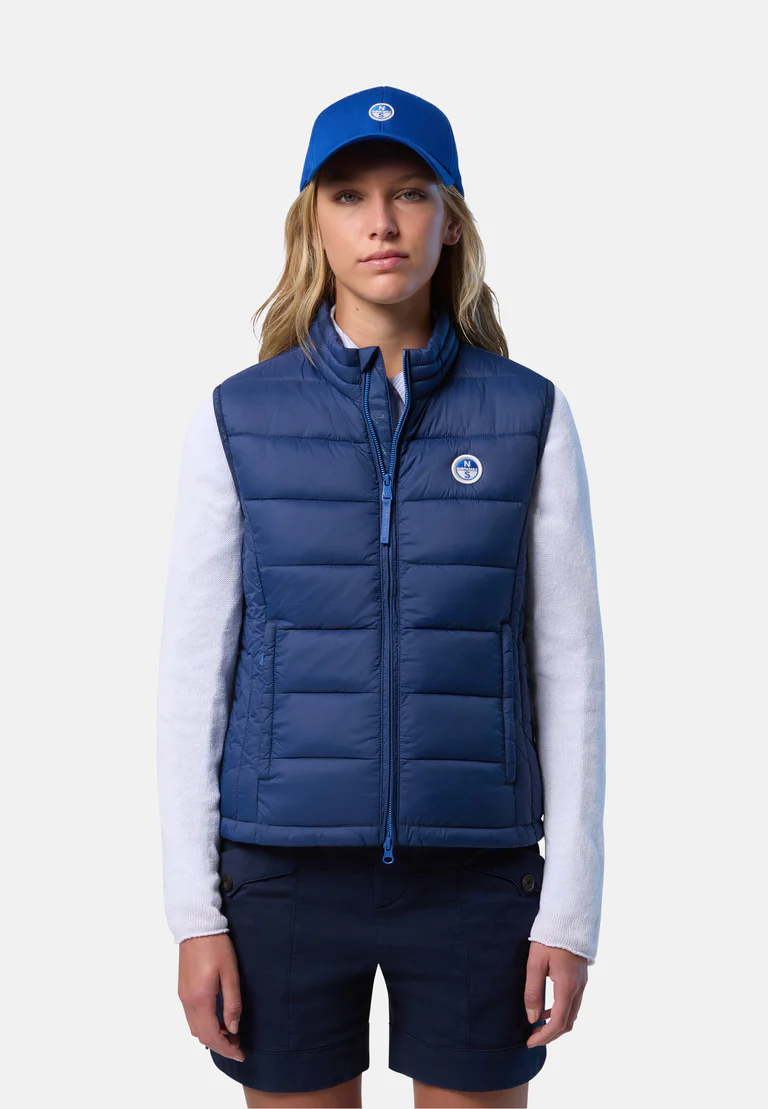 North Sails - Γυναικείο Αμάνικο Μπουφάν Naomi Vest 000001-000-0787 Μπλε