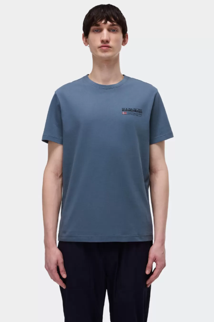 Napapijri - Ανδρικό T-shirt Kasba Regular Fit NP0A4HQQ-G1Y Μπλε Ραφ