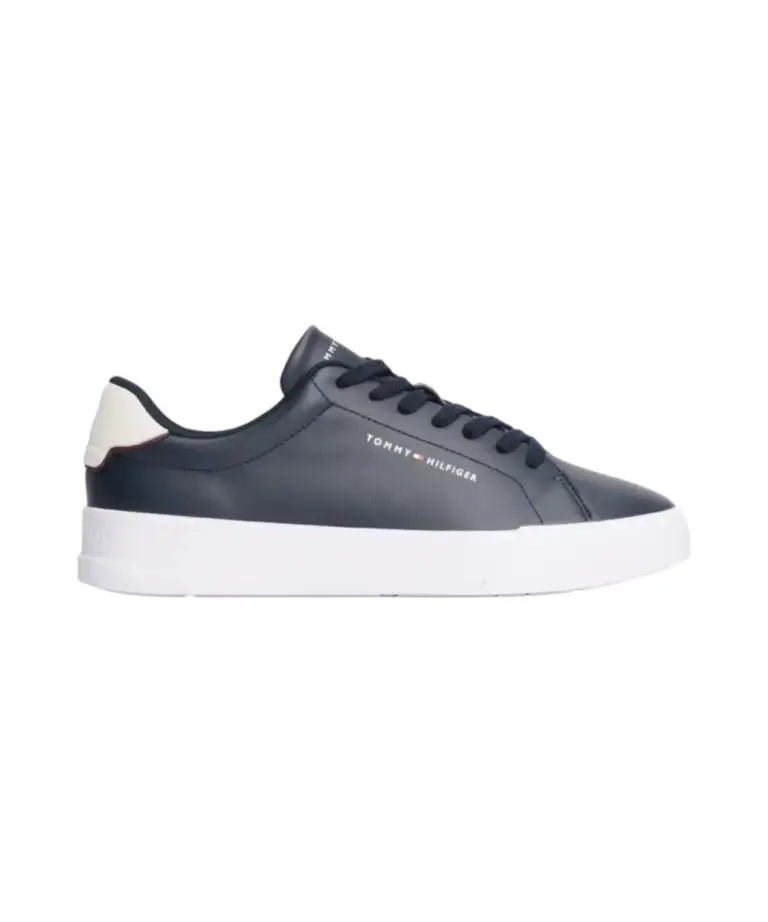 Tommy Hilfiger - Ανδρικά Sneakers Th Court Lth Detail Ess FM0FM05367-DW5 Μπλε Ναυτικό