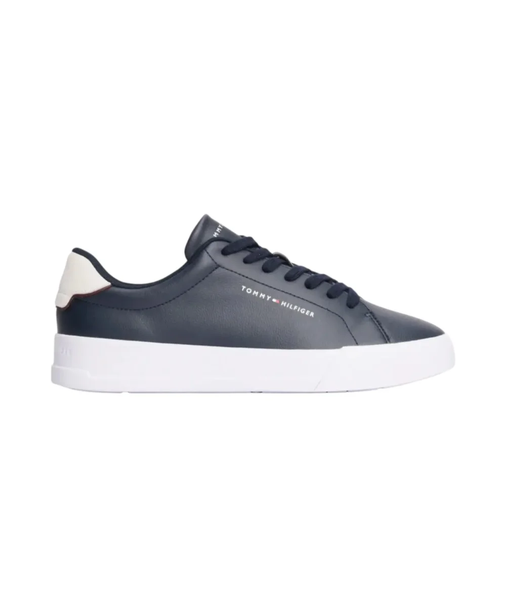 Tommy Hilfiger - Ανδρικά Sneakers Th Court Lth Detail Ess FM0FM05367-DW5 Μπλε Ναυτικό
