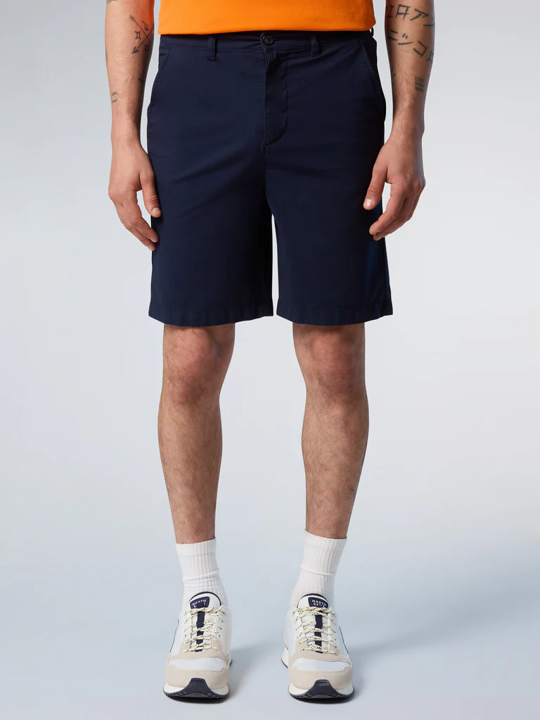 North Sails - Ανδρική Βερμούδα Freedom chino shorts 673146-000-0802 Μπλε Ναυτικό