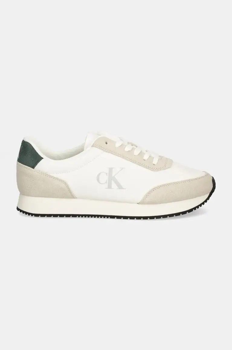 Calvin Klein - Ανδρικά Sneakers Retro Runner Iconic Snk YM0YM01119-0LD Λευκό