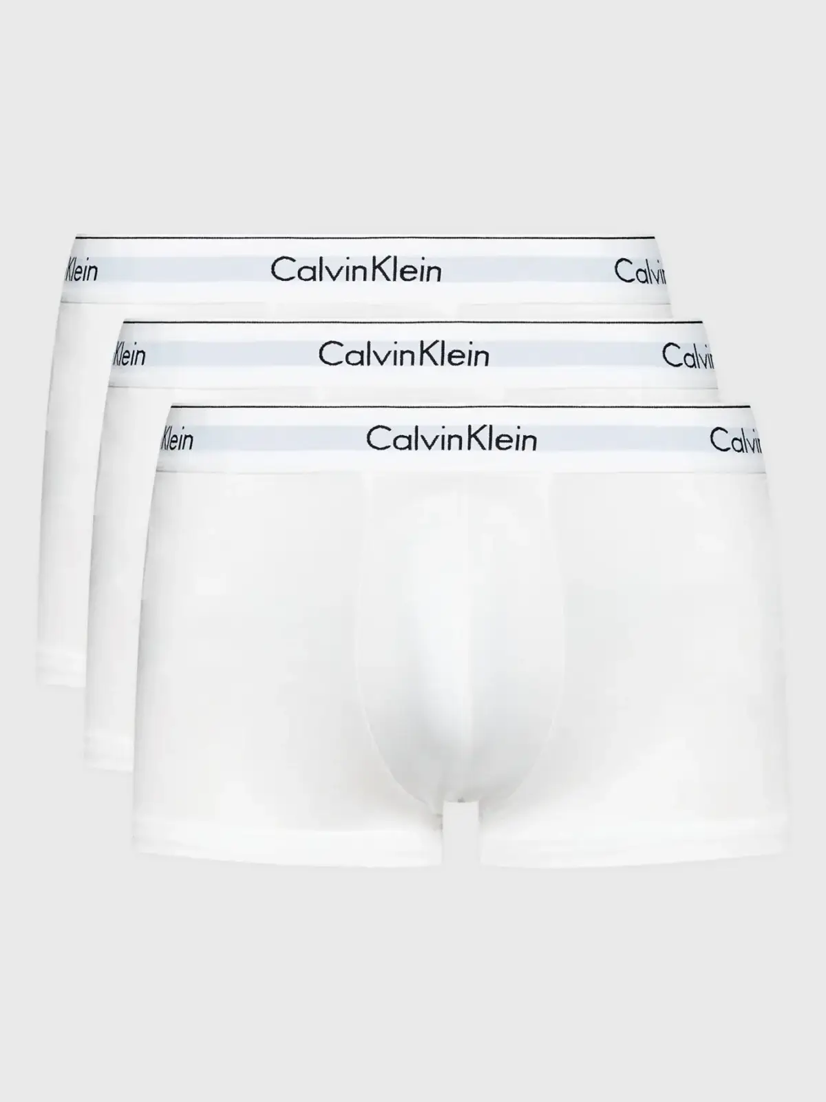 Calvin Klein - Ανδρικά Μποξεράκια 3Pack Icon Cotton Stretch LV00NB4389-100 Λευκό
