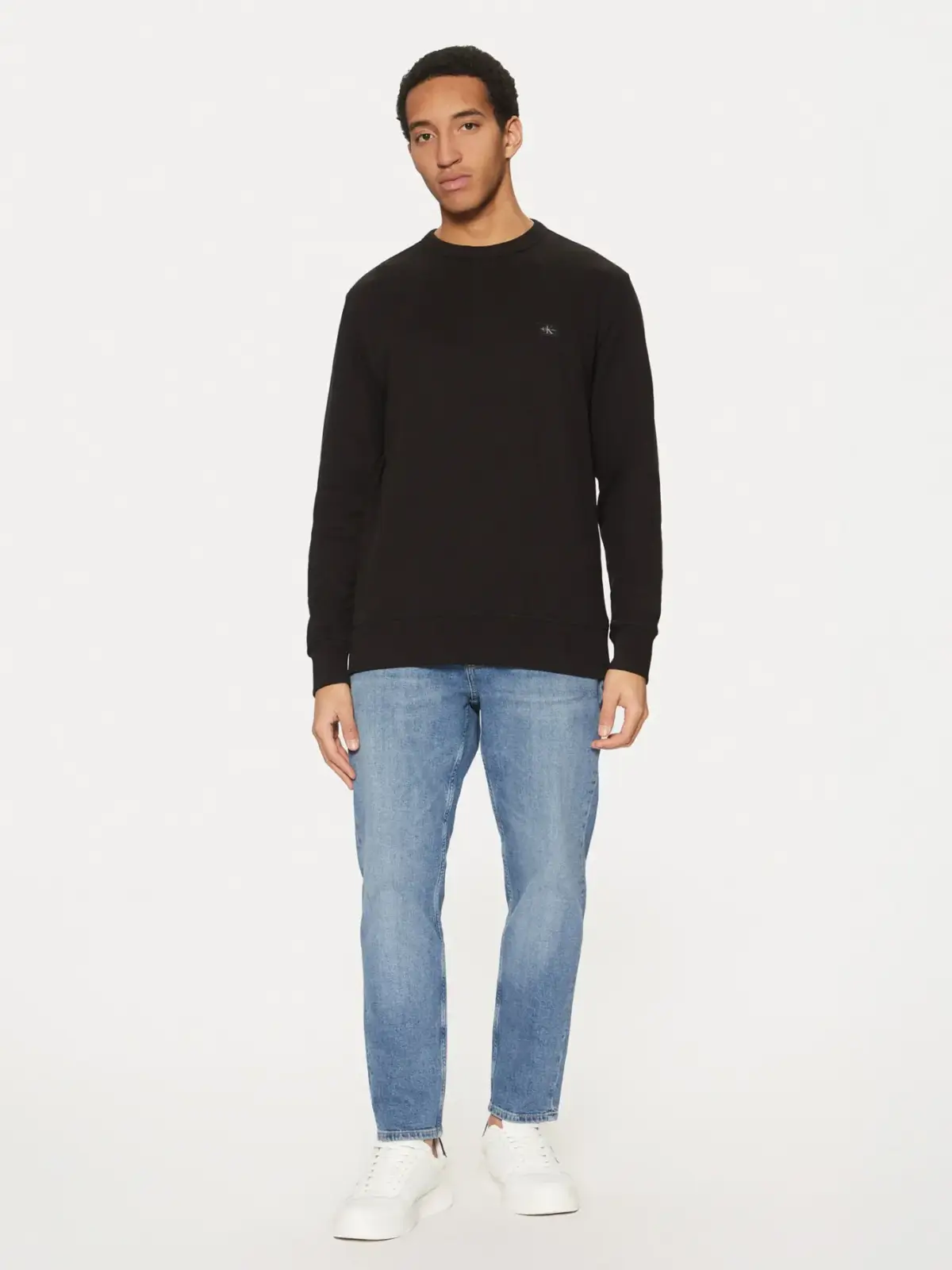 Calvin Klein - Ανδρικό Τζιν Tapered Dad Mid Blue Washed Slim Fit J30J327175-1A4 Μπλε