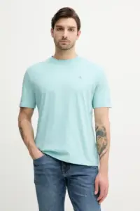 Calvin Klein - Ανδρικό T-shirt Back Logo Regular Fit J30J327523-MR5 Τιρκουάζ