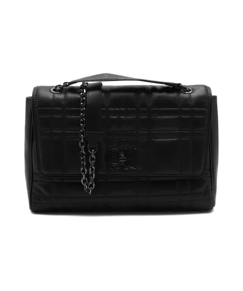 Calvin Klein - Γυναικεία Τσάντα Ώμου Re-Lock Quilt Shoulder Bag Lg K60K609884-BAX Μαύρη