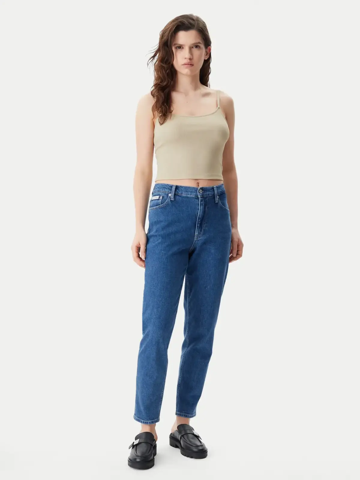 Calvin Klein - Γυναικείο Jean Mom Fit J20J225505-1A4 Μπλε