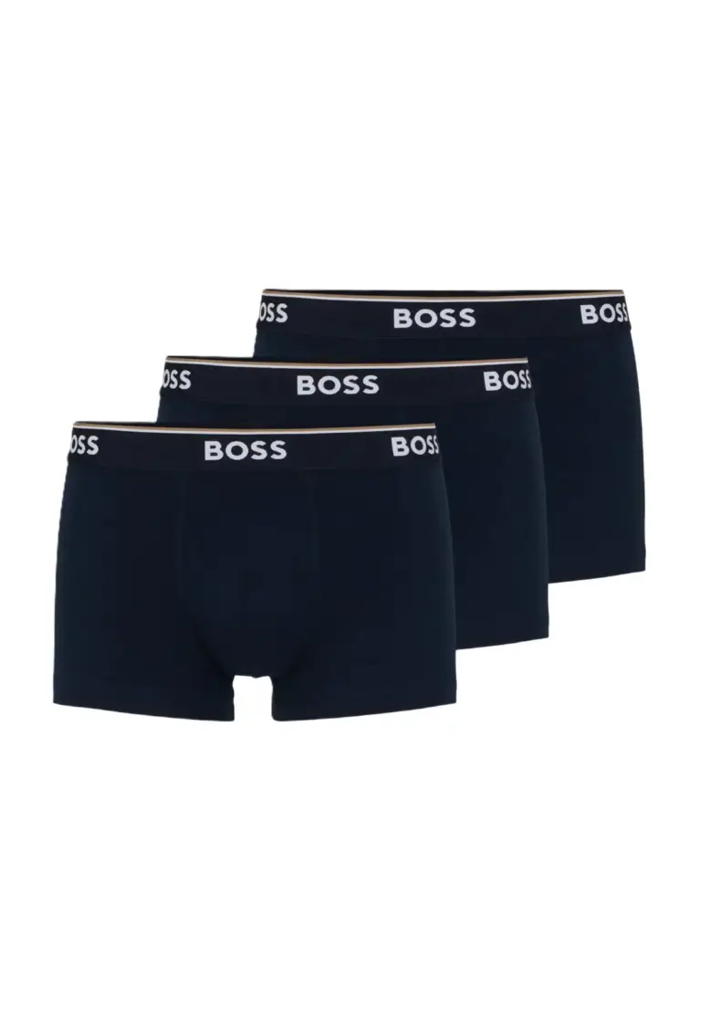 Hugo Boss - Ανδρικά Μποξεράκια Power Bodywear 3Pack 50475274-480 Μπλε Σκούρο