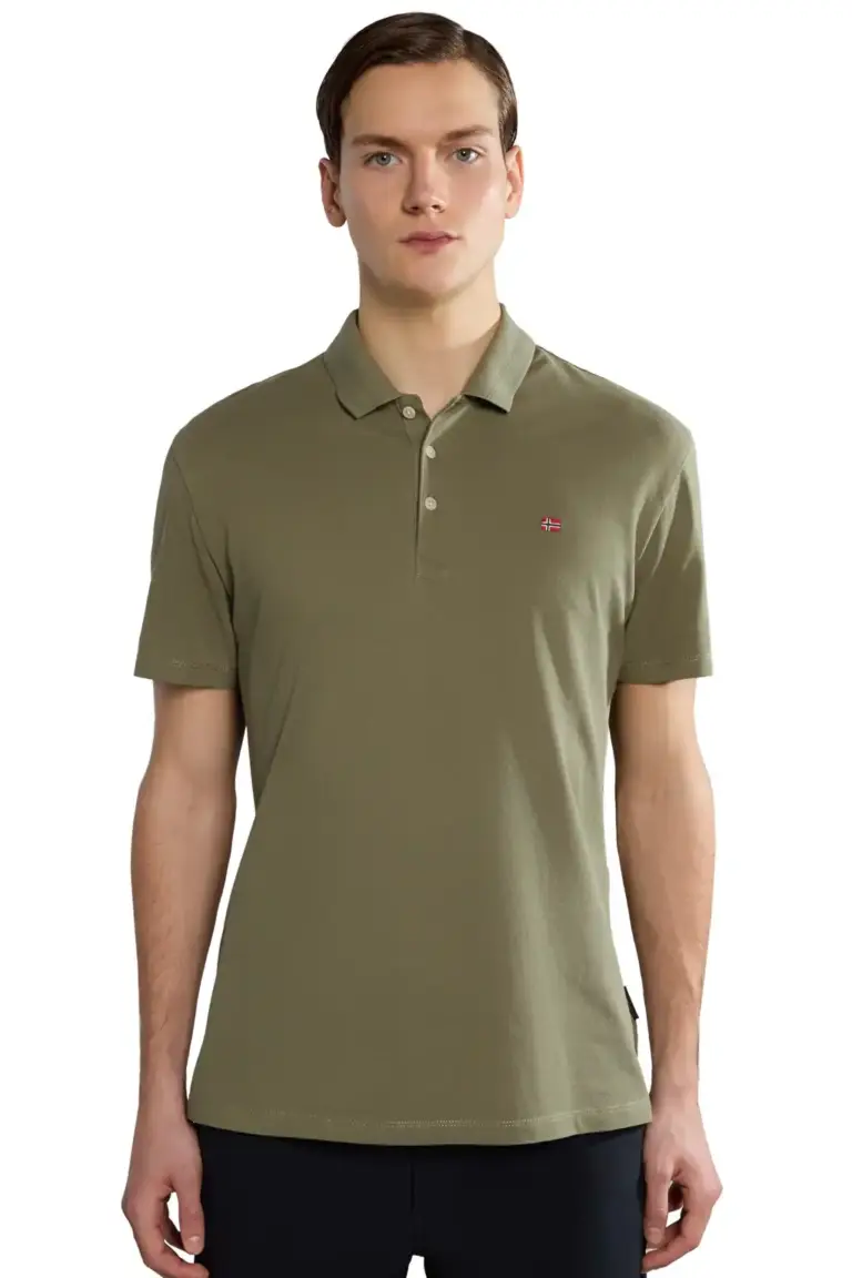 Napapijri - Ανδρικό T-shirt Polo Ealis SS Regular Fit NP0A4H8B-GAE Πράσινο