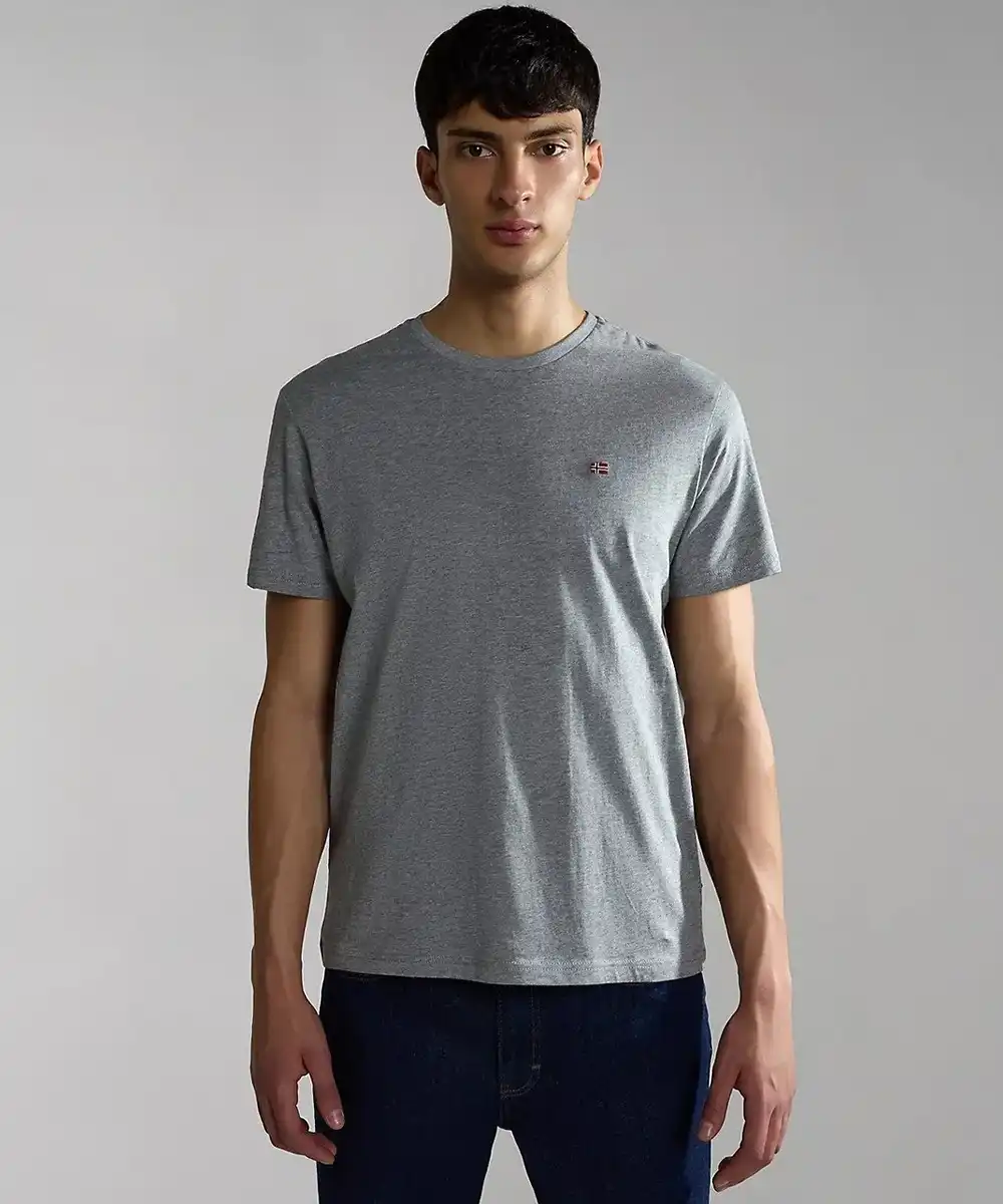 Napapijri - Ανδρικό T-shirt Salis Ss Sum Regular Fit NP0A4H8D-160 Γκρι