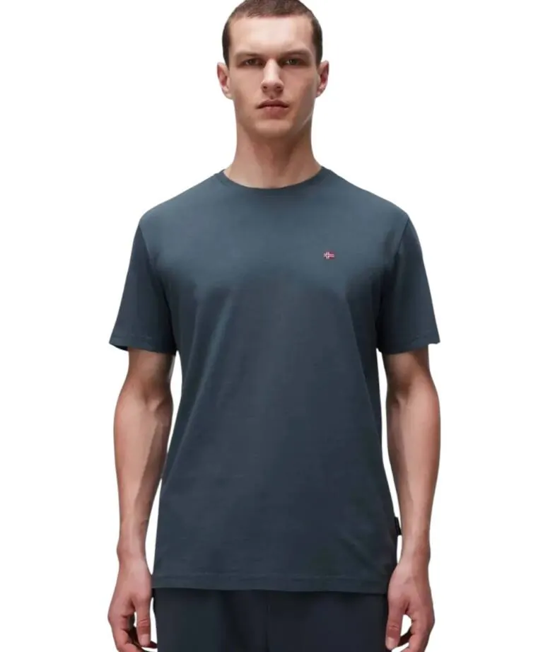 Napapijri - Ανδρικό T-shirt Salis Ss Sum Regular Fit NP0A4H8D-G1S Πράσινο