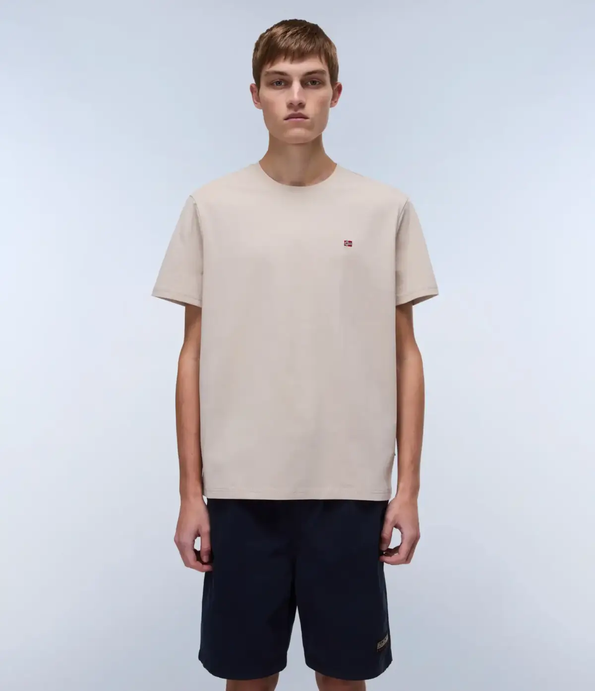Napapijri - Ανδρικό T-shirt Salis Ss Sum Regular Fit NP0A4H8D-N1P Μπεζ