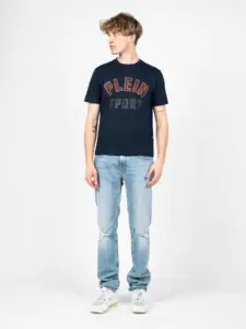 Plein Sport - Ανδρικό T-Shirt Short Sleeve TIPS106-85 Μπλε Ναυτικό