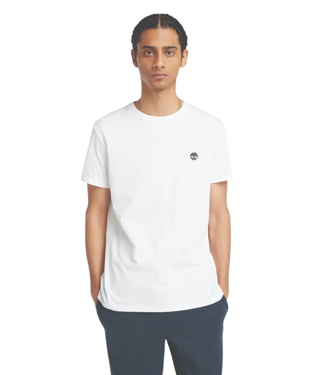 Timberland - Ανδρικό T-shirt με Λογότυπο Oyster River Logo Tee TB0A2BR3-100 Λευκό