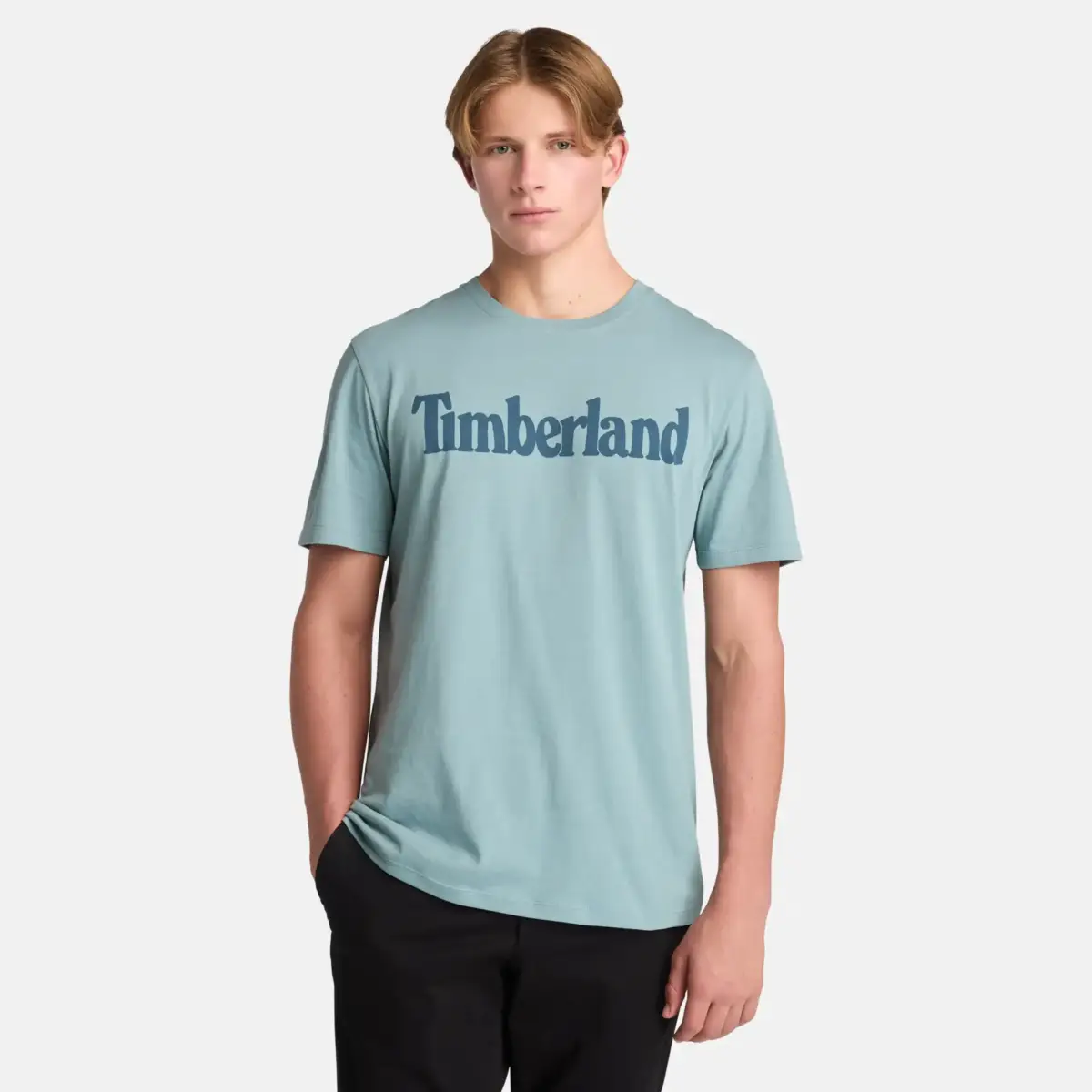 Timberland - Ανδρικό T-shirt με Λογότυπο TB0A2BRN-758 Γαλάζιο