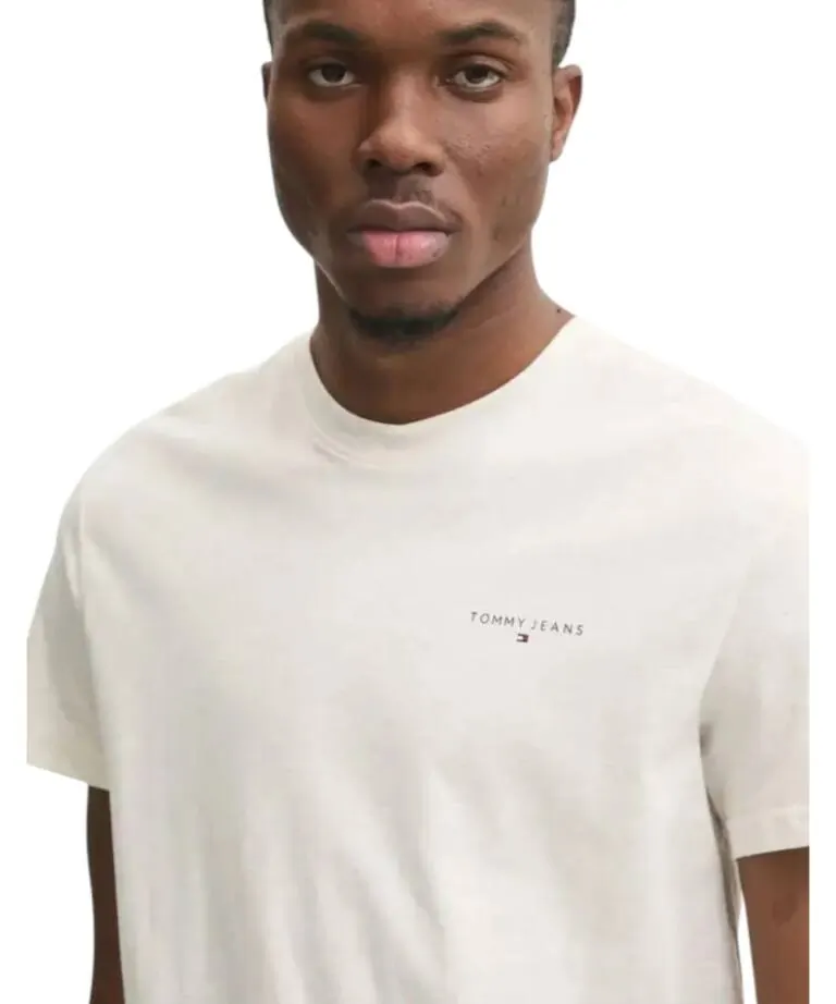 Tommy Hilfiger - Ανδρικό T-shirt  Tjm Slim Linear Chest Ss Tee Ext DM0DM21188-AE3 Μπεζ