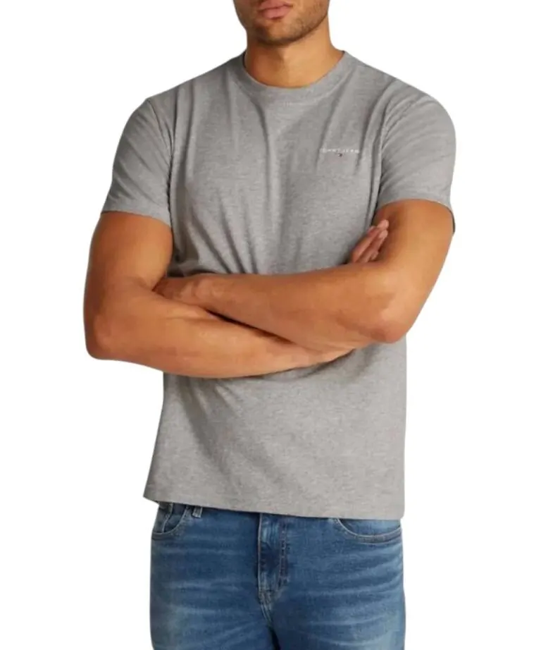 Tommy Hilfiger - Ανδρικό T-shirt  Tjm Slim Linear Chest Ss Tee Ext DM0DM21188-P6N Γκρι