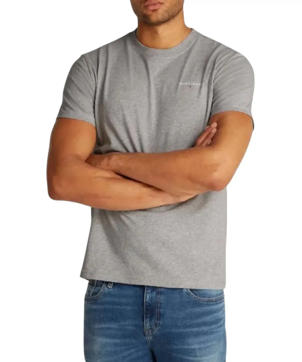 Tommy Hilfiger - Ανδρικό T-shirt  Tjm Slim Linear Chest Ss Tee Ext DM0DM21188-P6N Γκρι