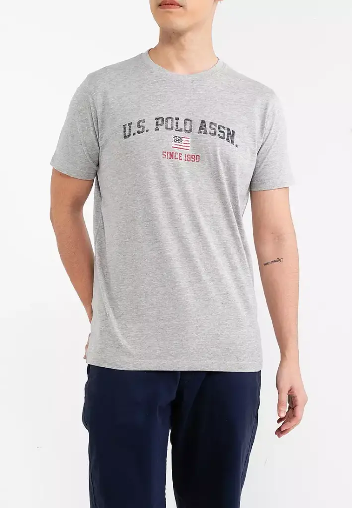 U.S. Polo Assn. - Ανδρικό T-shirt Mick Regular Fit 61504-49351-188 Γκρι