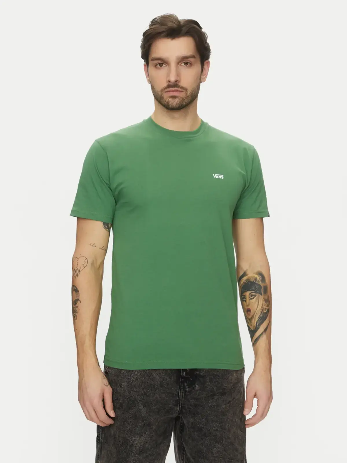 Vans - Ανδρικό T-shirt Κοντομάνικο Left Chest Logo Tee Regular fit VN0A3CZE-BR1 Πράσινο