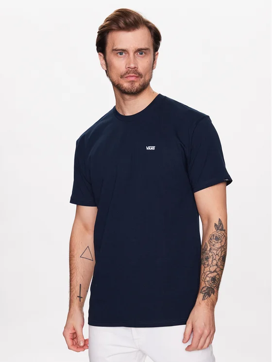 Vans - Ανδρικό T-shirt Κοντομάνικο Left Chest Logo Tee Regular fit VN0A3CZE-NAV Μπλε Ναυτικό