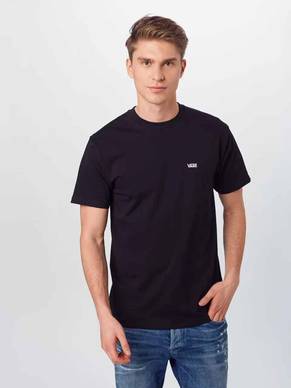 Vans - Ανδρικό T-shirt Κοντομάνικο Left Chest Logo Tee Regular fit VN0A3CZE-Y28 Μαύρο