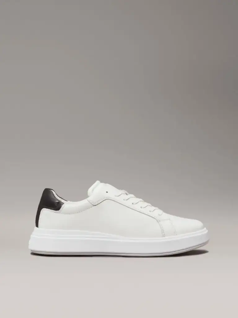Calvin Klein - Ανδρικά Sneakers Low Top Lace Up Lth HM0HM01016-0K9 Λευκό