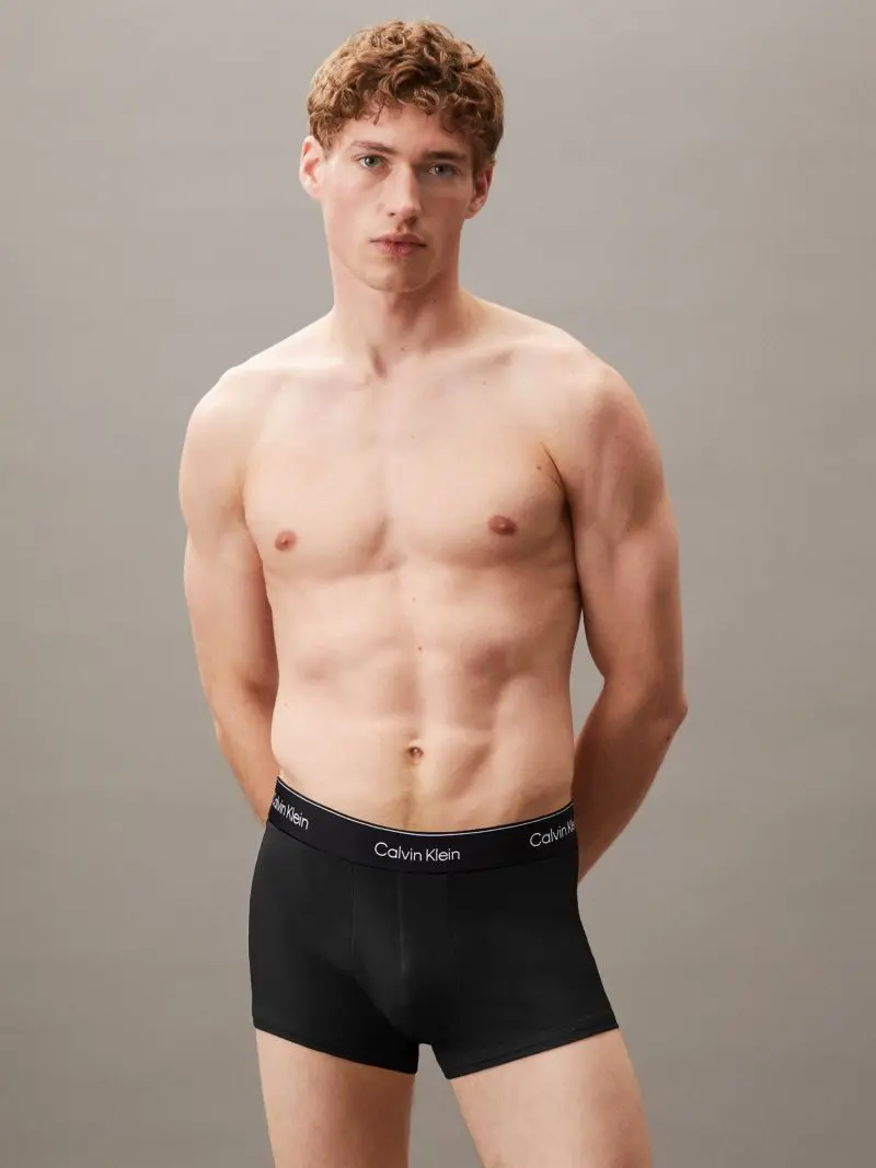 Calvin Klein - Ανδρικά Μποξεράκια 3Pack Icon Cotton Stretch LV00NB4392-TM6 Μαύρο
