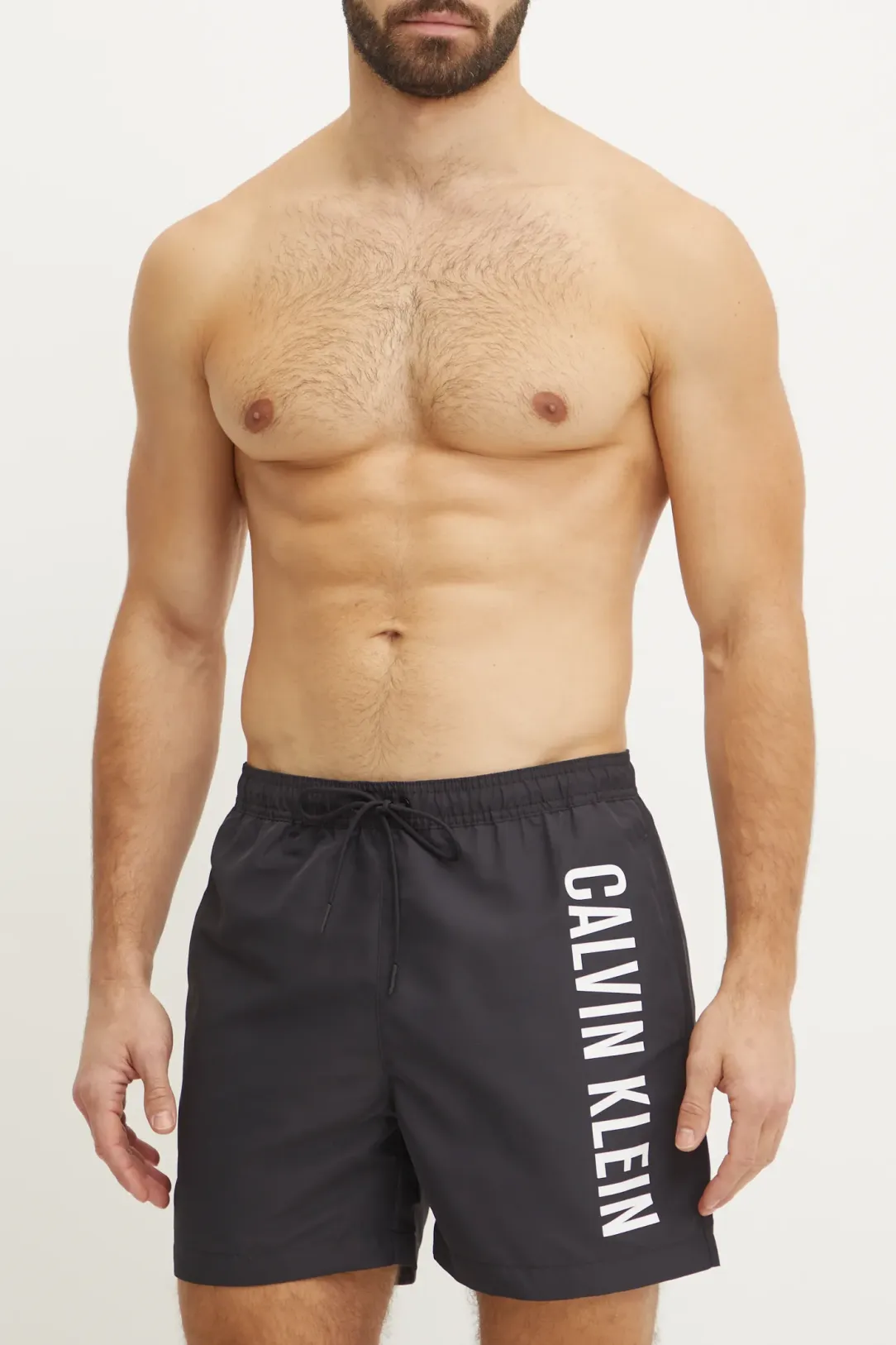 Calvin Klein - Ανδρικό Μαγιό Σορτς Drawstring Medium KM0KM01092-BEH Μαύρο