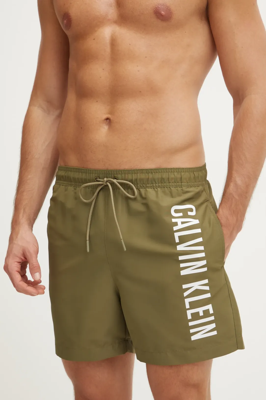 Calvin Klein - Ανδρικό Μαγιό Σορτς Drawstring Medium KM0KM01092-LB6 Πράσινο