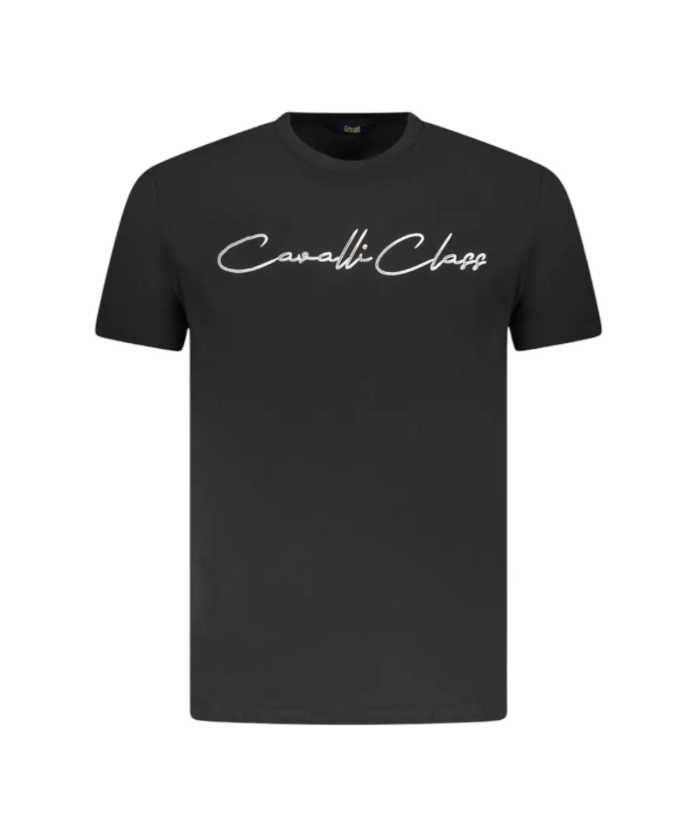Cavalli Class - Ανδρική Μπλούζα T-Shirt Κοντομάνικη Short Sleeve TXT60BJD060-05051 Μαύρο