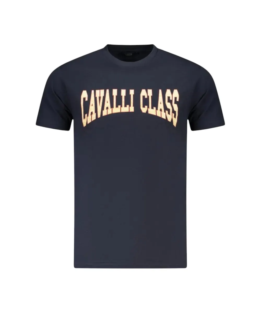 Cavalli Class - Ανδρική Μπλούζα T-Shirt Κοντομάνικη Short Sleeve TXT61AJD060-04502 Μπλε