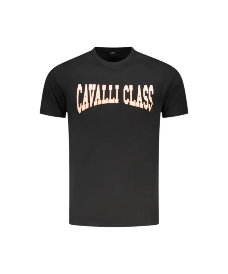 Cavalli Class - Ανδρική Μπλούζα T-Shirt Κοντομάνικη Short Sleeve TXT61AJD060-05051 Μαύρο