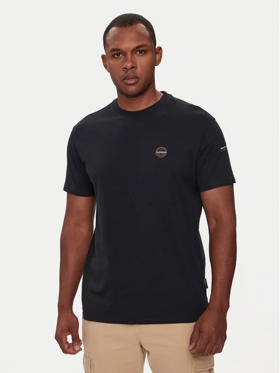 Napapijri - Ανδρικό T-shirt  S-Badge Ss Regular Fit NP0A4I3N-041 Μαύρο