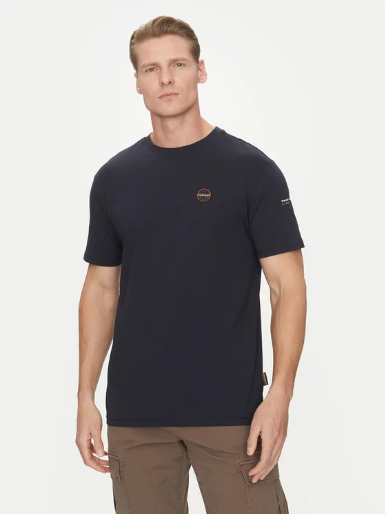 Napapijri - Ανδρικό T-shirt  S-Badge Ss Regular Fit NP0A4I3N-176 Μπλε Ναυτικό