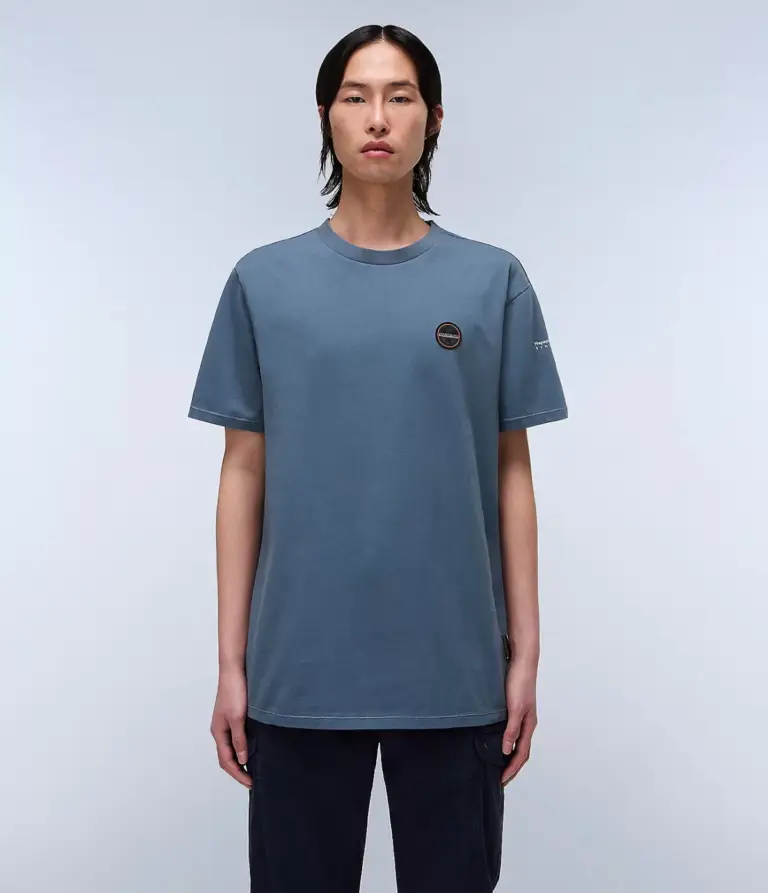 Napapijri - Ανδρικό T-shirt  S-Badge Ss Regular Fit NP0A4I3N-G1Y Μπλε Ραφ