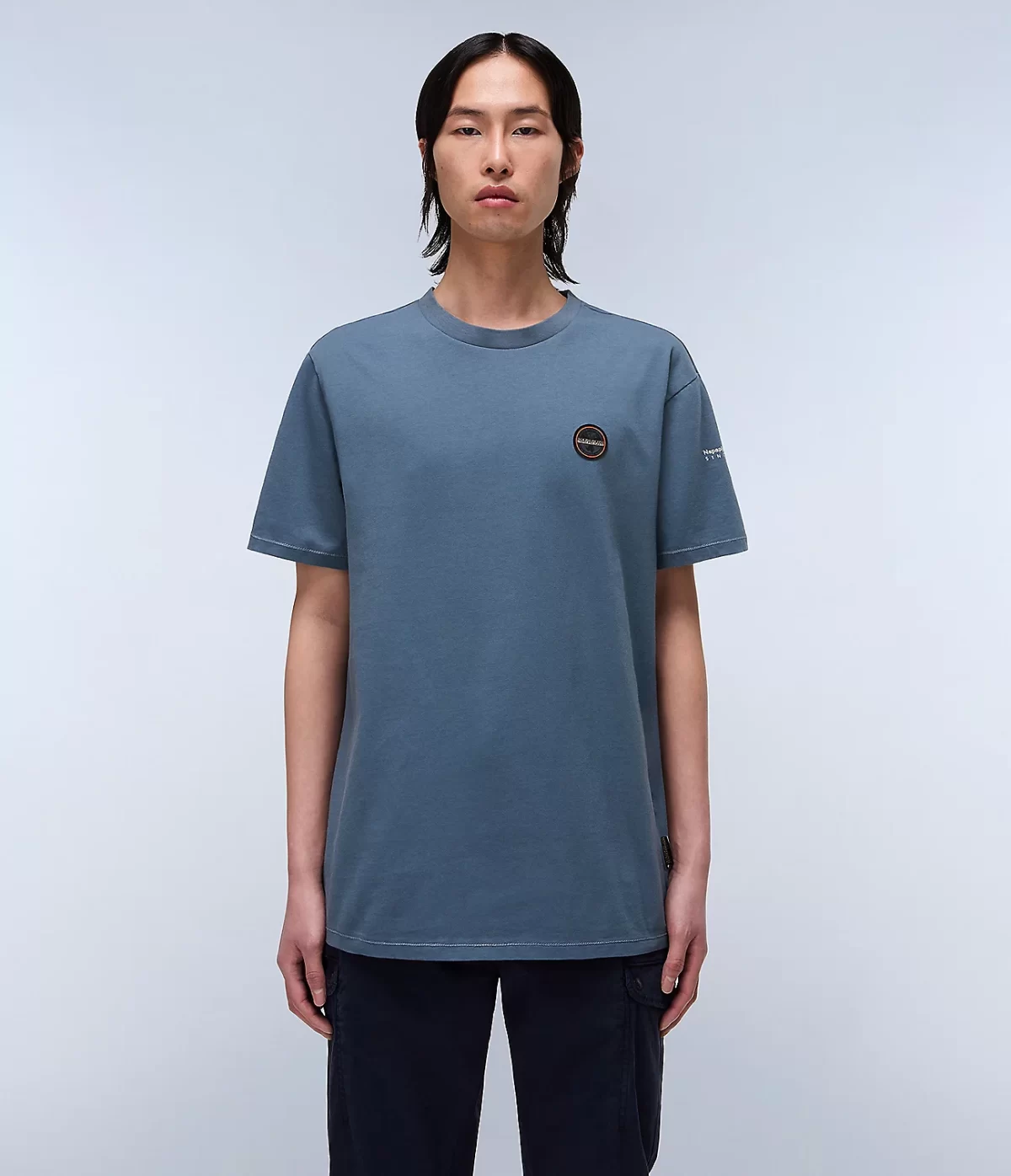 Napapijri - Ανδρικό T-shirt  S-Badge Ss Regular Fit NP0A4I3N-G1Y Μπλε Ραφ