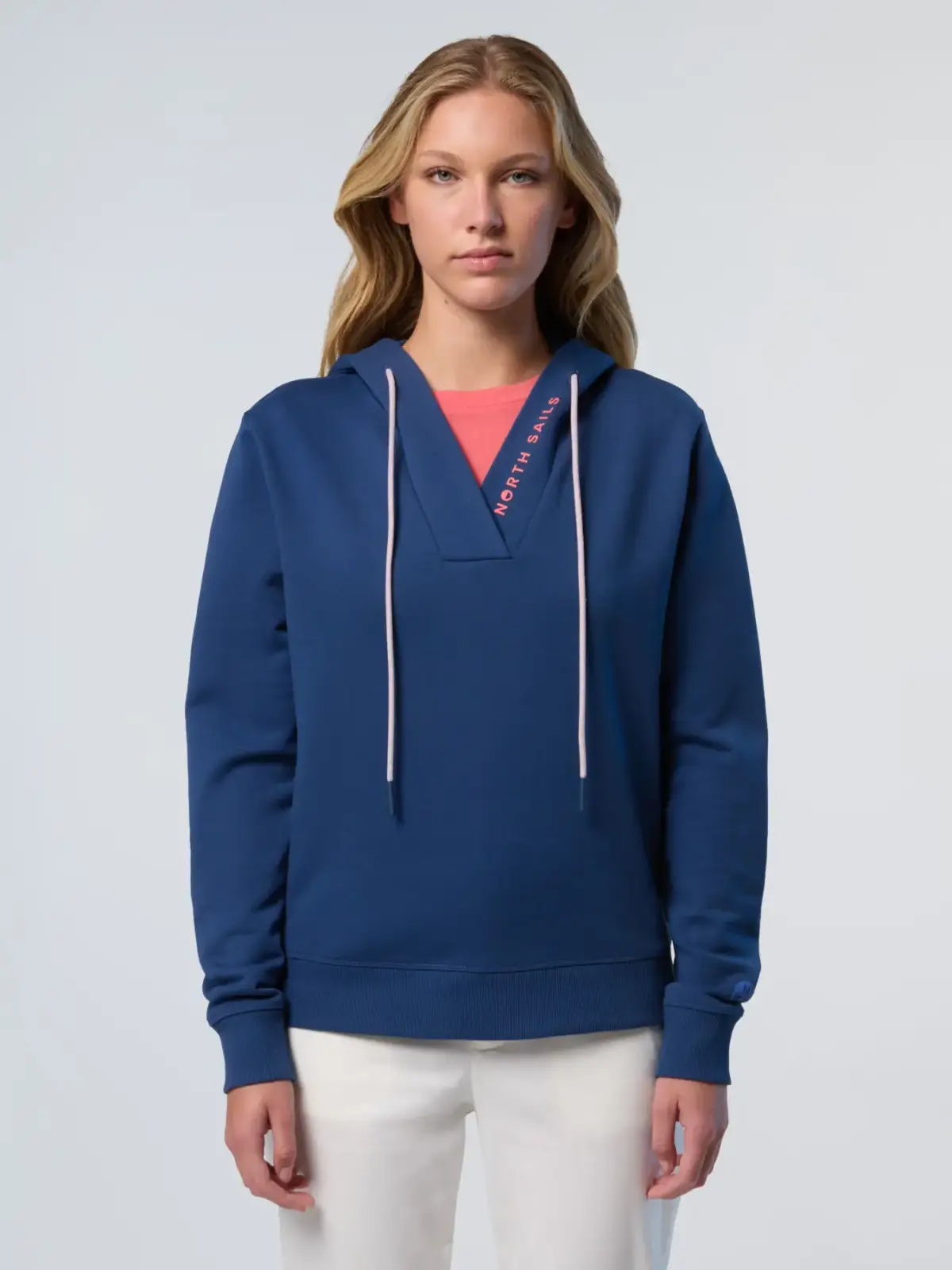 North Sails - Γυναικεία Μπλούζα φούτερ V-neck 091177-000-0787 Μπλε