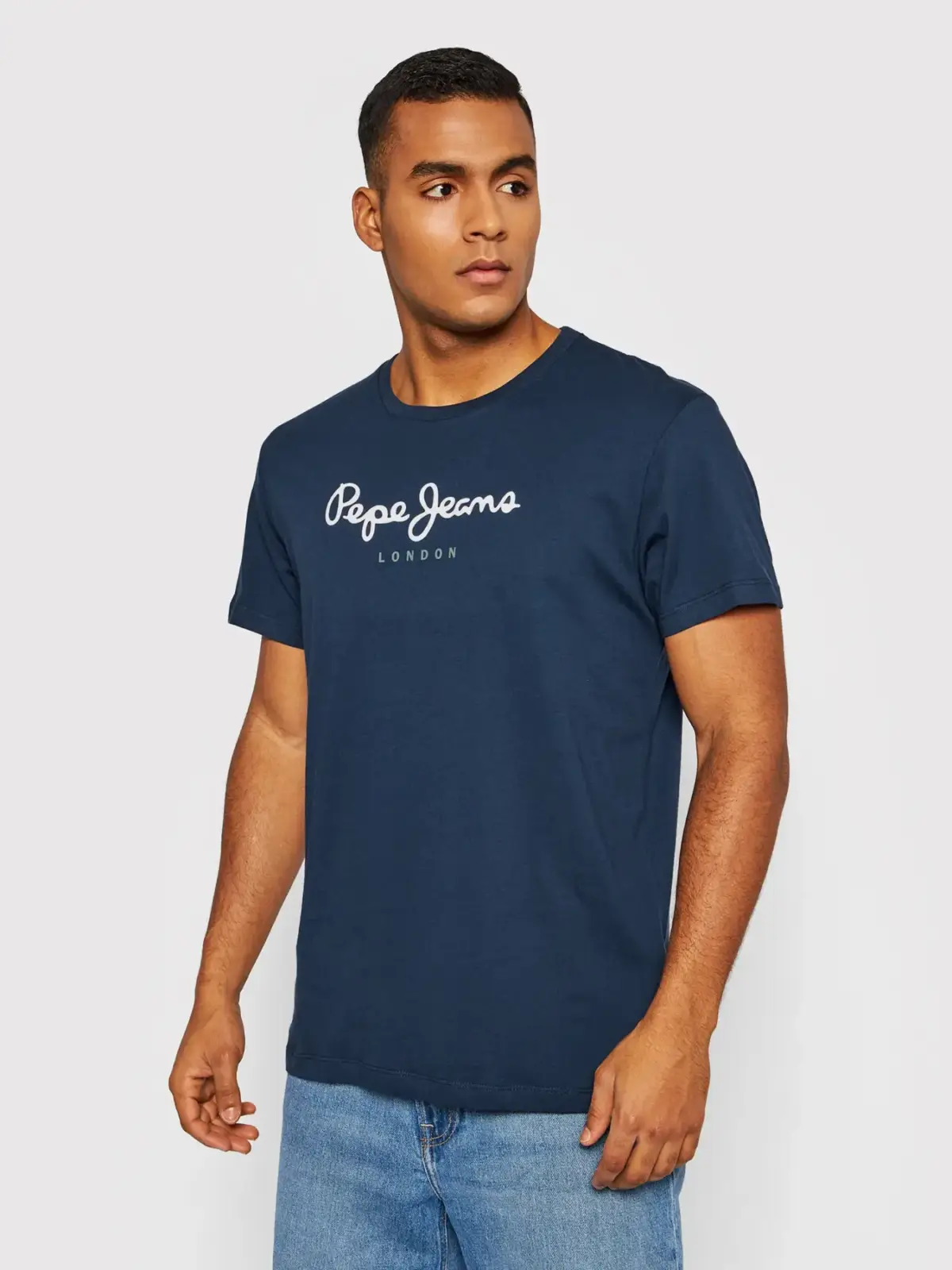 Pepe Jeans - Ανδρικό T-shirt Eggo Regular Fit PM508208-595 Μπλε Ναυτικό