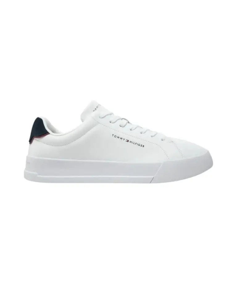 Tommy Hilfiger - Ανδρικά Sneakers Th Court Lth Detail Ess FM0FM05367-0LD Λευκό