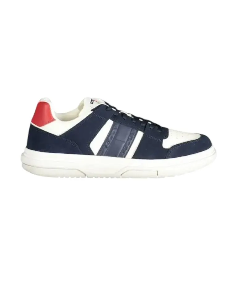 Tommy Hilfiger - Ανδρικά Sneakers The Brooklyn Mixed Texture Suede Trainers EM0EM01457-C1G Μπλε