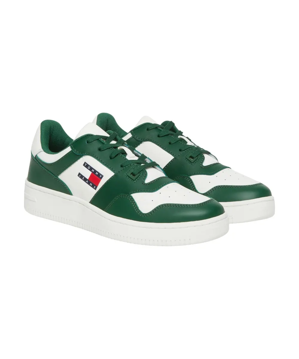 Tommy Hilfiger - Ανδρικά Δερμάτινα Sneakers Tjm Retro Basket Ess EM0EM01395-L2P Πράσινο