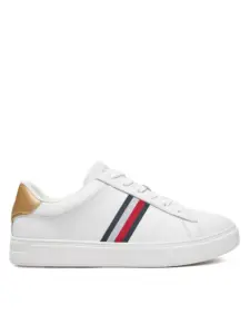 Tommy Hilfiger - Γυναικεία Sneakers Essential Leather Court Trainers FW0FW08321-YBS Λευκό
