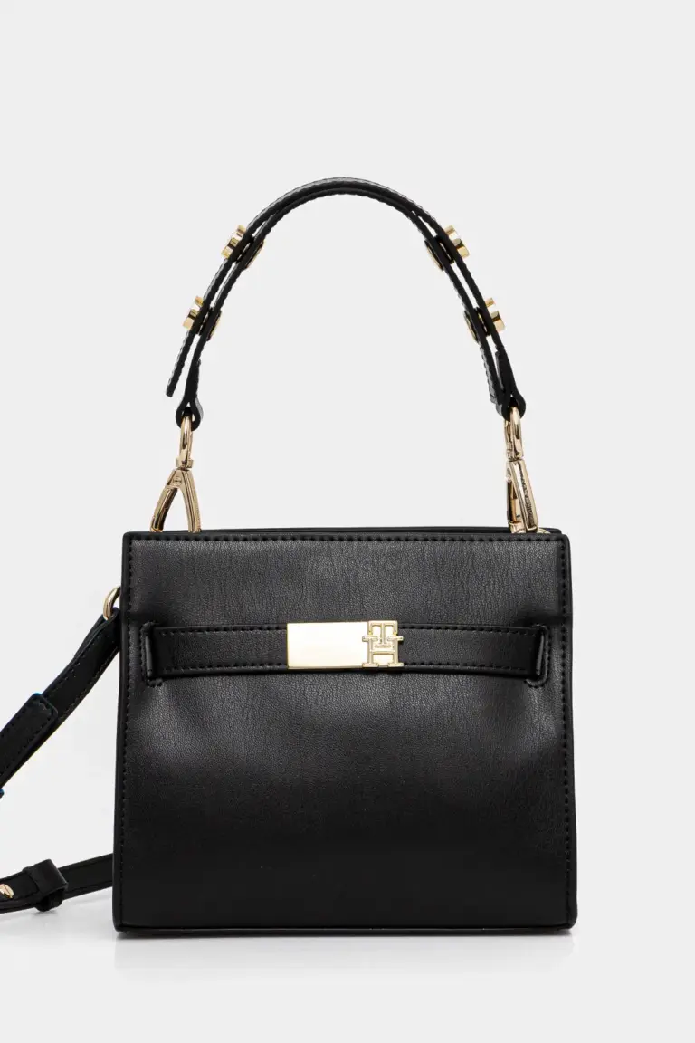 Tommy Hilfiger - Γυναικεία Τσάντα Th Heritage Mini Satchel  AW0AW16896-BDS Μαύρο