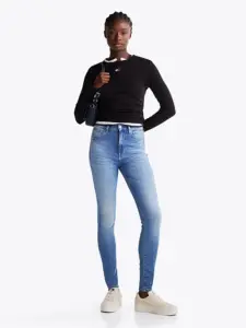 Tommy Hilfiger - Γυναικείο Th Sylvia High Rise Skinny Jeans DW0DW20223-1A5 Μπλε