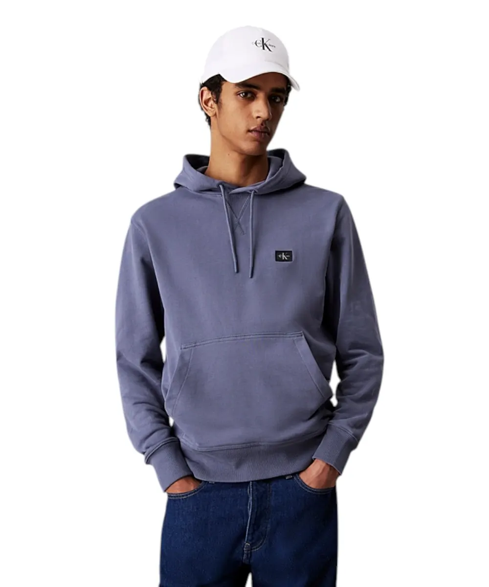 Calvin Klein - Woven Label Hoodie Φούτερ J30J327113-CGE Μπλε