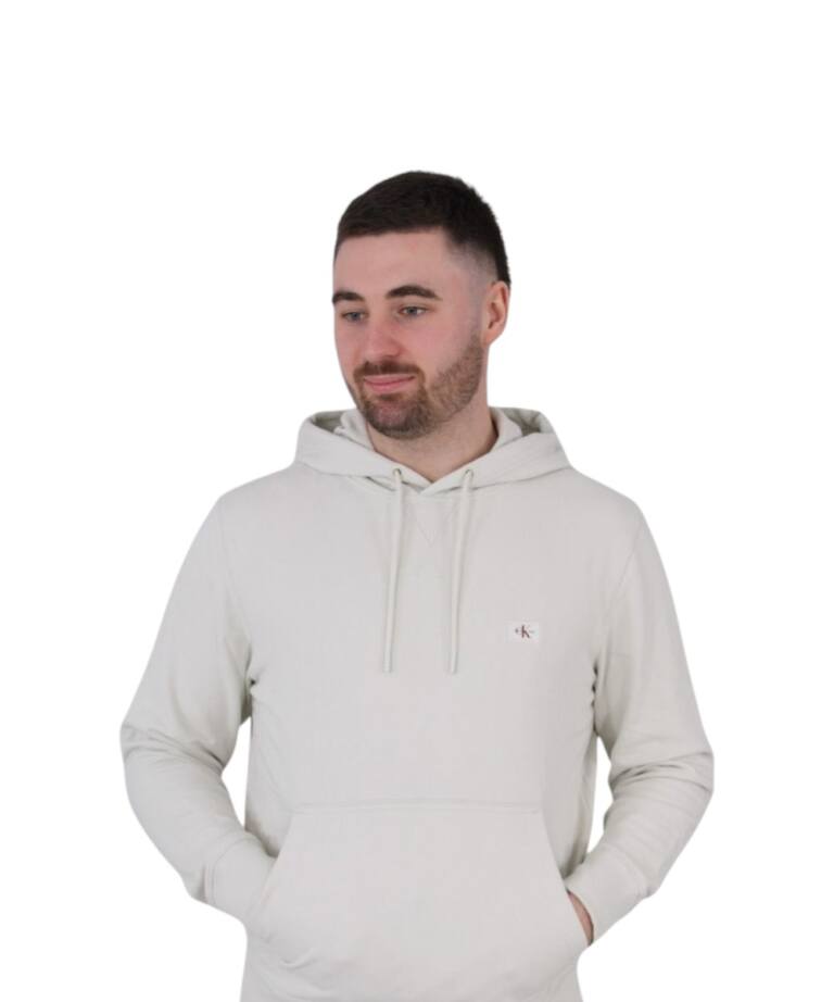 Calvin Klein - Woven Label Hoodie Φούτερ J30J327113-CJH Μπεζ