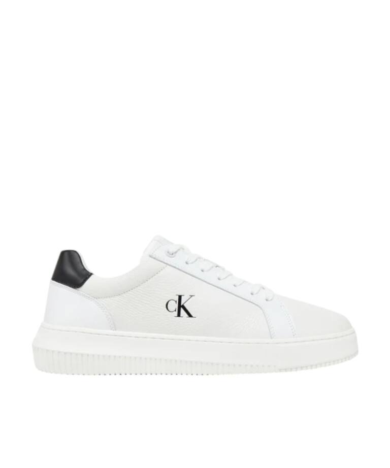 Calvin Klein - Ανδρικά Sneakers Chunky Cupsole Leather YM0YM01198-01W Λευκό
